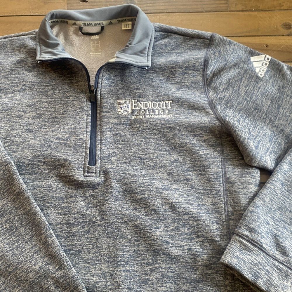 Adidas Endicott College Sport Management Climawarm Pullover Sweater Jacket Men L
